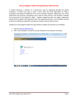 Steps to Register Online with Banner