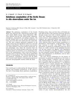 Raskoff, K. A., Purcell, J. E., Hopcroft, R. R. (2005). Gelatinous zooplankton of the