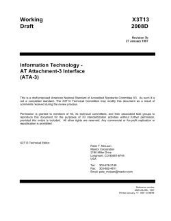 AT Attachment-3 Interface (ATA-3) Working Draft