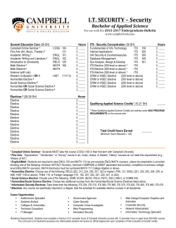 BAS - Concentration in Information Technology Security - Security