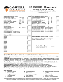 BAS - Concentration in Information Technology Security - Management