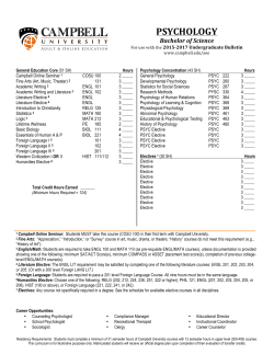 Bachelor of Science in Psychology