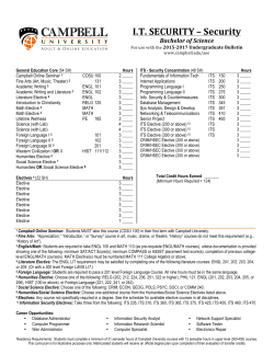 Bachelor of Science in Information Technology Security - Security