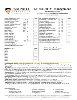 Bachelor of Science in Information Technology Security - Management