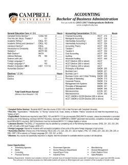 Bachelor of Business Administration - Accounting