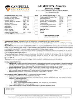 Associate of Arts in Information Technology Security - Security