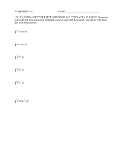 Integration Techniques Practice