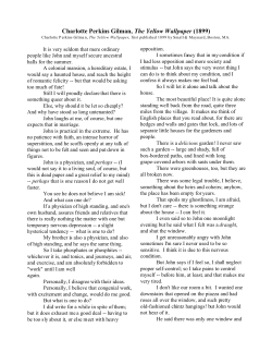 The Yellow Wallpaper