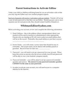 Edline Activation Instructions