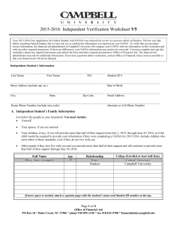 15.16 IV5 Independent Verification Worksheet