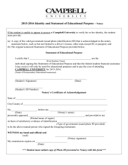 Notary Version Statement of Educational Purpose