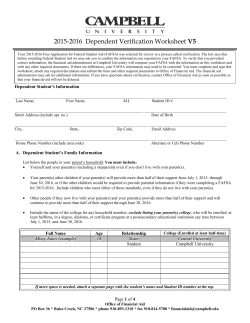 15.16 DV5 Dependent Verification Worksheet