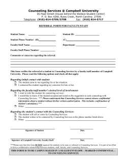 Faculty/Staff Referral Form