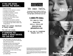 Dating Violence Brochure