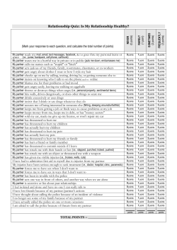 Healthy Relationship Quiz