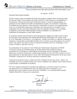 6th Grade Health - Parent Letter -Spanish