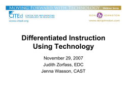 Differentiated Instruction Using Technology