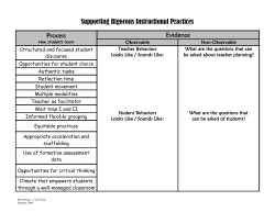 Process- Supporting Rigorous Instruction
