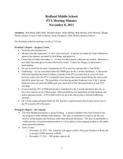 November 8, 2011 Meeting Notes