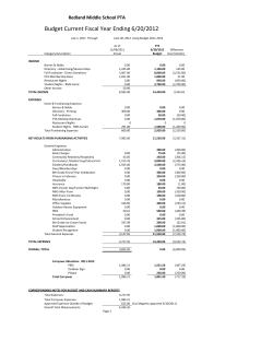 November 8 Budget Update