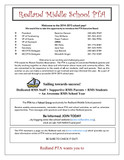 2014 PTA Summer Mailing