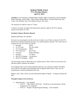 April 2015 Monthly Meeting Minutes&nbsp;