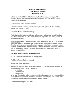 March 2015 Monthly Meeting &nbsp;Minutes