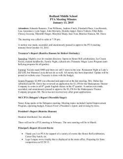 January 2015 Monthly Meetings Minutes