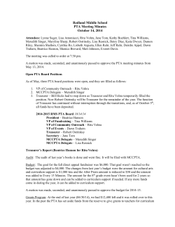 October 2014 Meeting Minutes