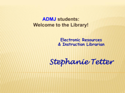 Click here to access a PDF of the PowerPoint presentation used for Fall 2009