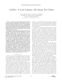 LASTor: A Low-Latency AS-Aware Tor Client
