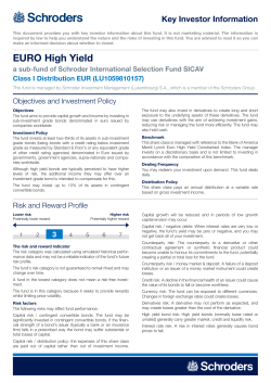 Key Investor Information Document