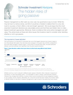 The hidden risks of going passive