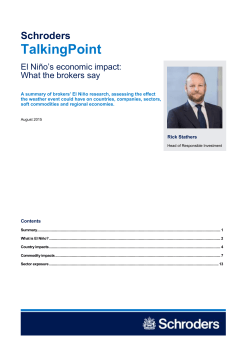 el ninos economic impact