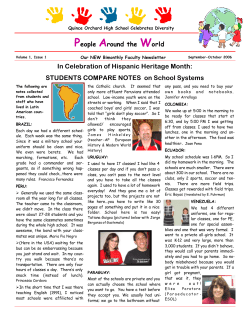 Students Staff Compare Notes (in honor of Hispanic Heritage Month)