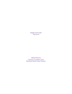 Background Guide Yugoslavia