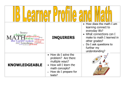 SSI Math Learner Profile