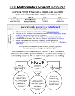6th grade Marking Period 1 Topic 2
