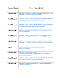 Algebra 1 Flexbooks&nbsp;