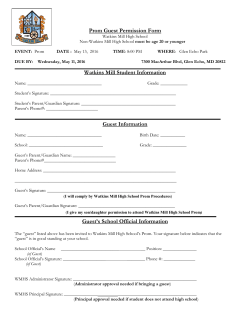 2016 Prom Guest Permission Form