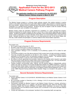 Medical Careers Application Form