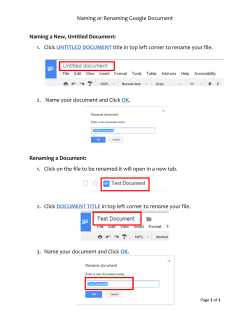 Naming or Renaming a Google Doc