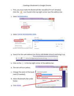 Creating a Bookmark