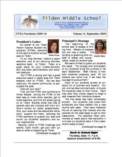 Tilden Times - September 2009