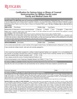 Certification of Qualifying Exigency for Military Family Leave