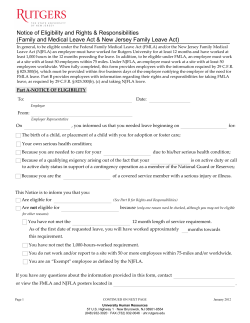 Notice of Eligibility and Rights Responsibilities Form.