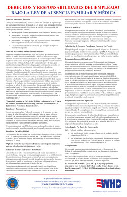 Employee Rights and Responsibilities Poster (Spanish)