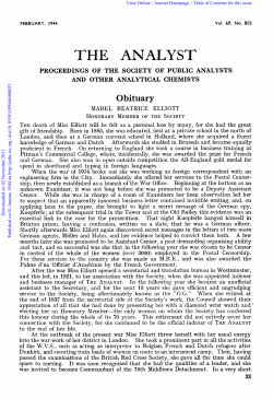 Mabel Elliott obit Analyst 1944