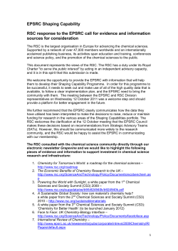 EPSRC evidence updated
