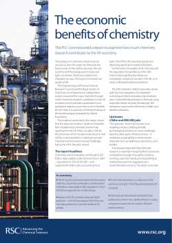 The Economic Benefits of Chemistry Research summary article